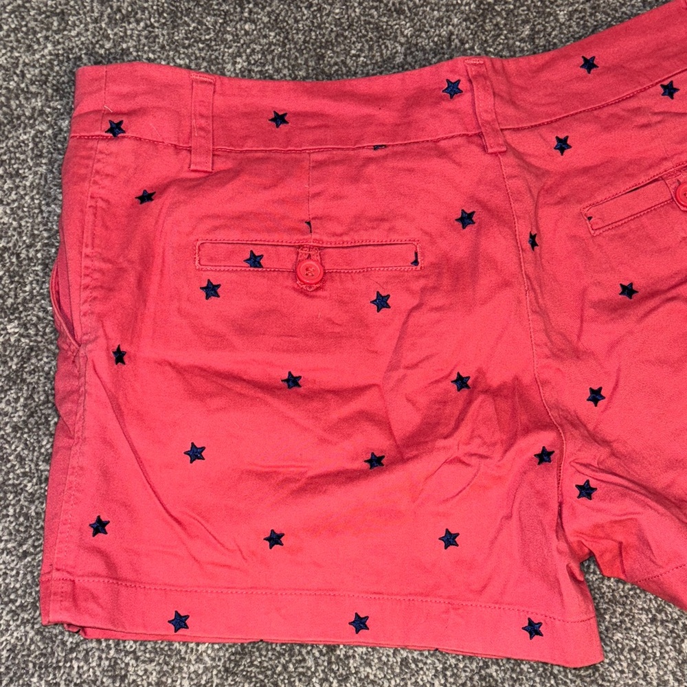 CAMBRIDGE DRY GOODS Stylish Red Star-Patterned Women's Shorts size 6 - Picture 5 of 8